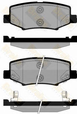 BRAKE ENGINEERING pa1843 -  Комплект тормозных колодок, дисковый тормоз